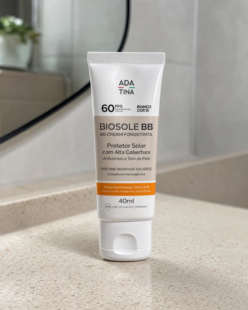 Ada Tina Ada Tina Biosole BB Cream FPS 60 Toque Seco Cor 15 Bianco, 40ml
