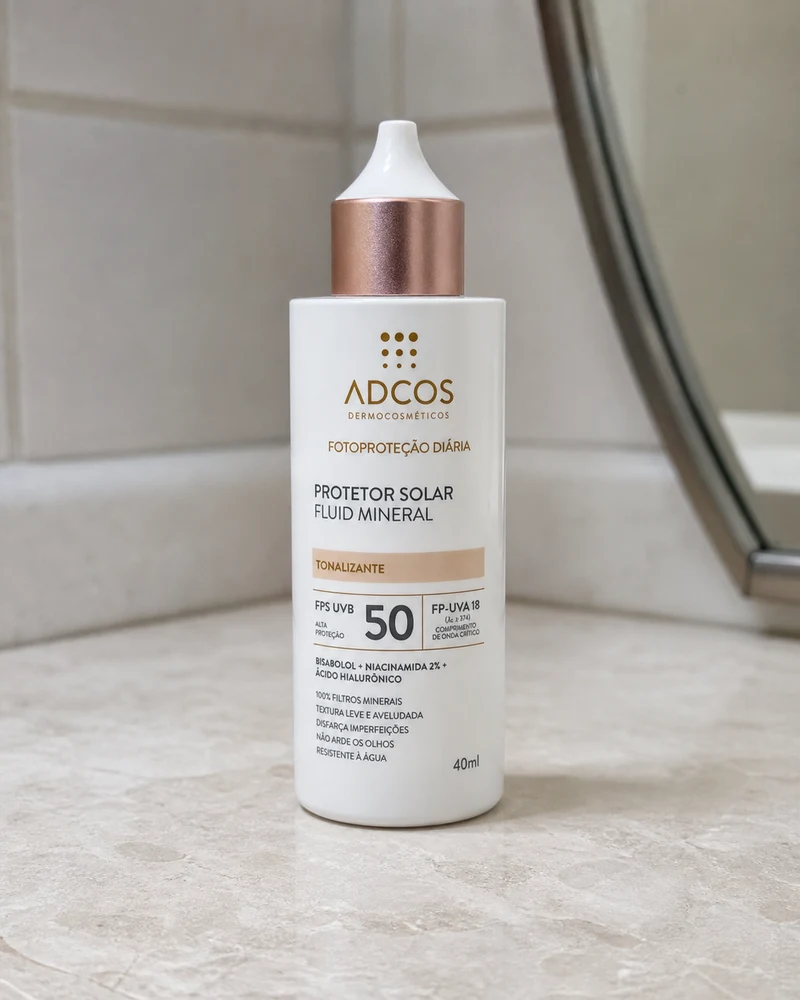 Adcos Adcos Protetor Solar Fluid Mineral FPS 50 Tonalizante, 40ml