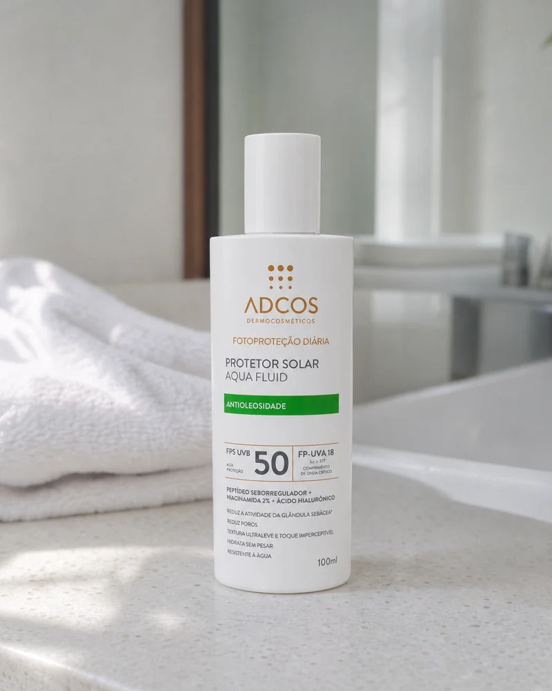 Protetor Solar Aqua Fluid Incolor FPS50 100ml Adcos