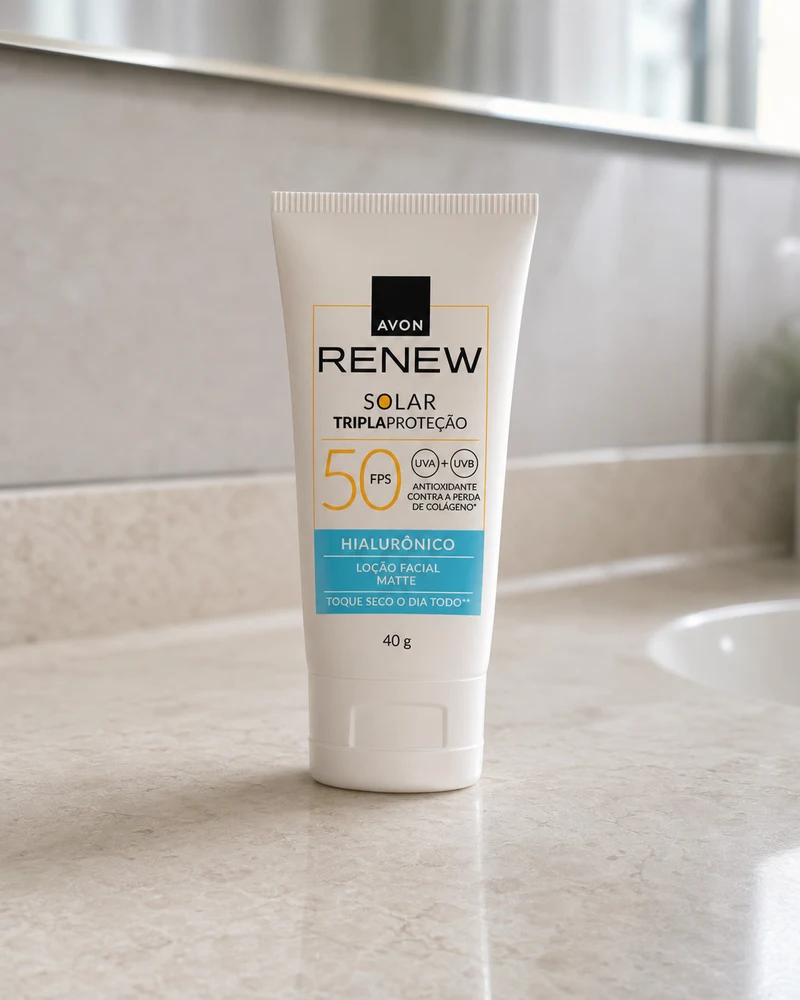 Avon Avon Renew Protetor Solar Hialurônico FPS 50 Efeito Matte 40g