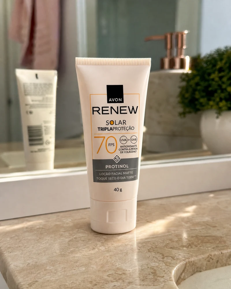 Avon Avon Renew Protetor Solar Facial FPS 70 Toque Seco 40g
