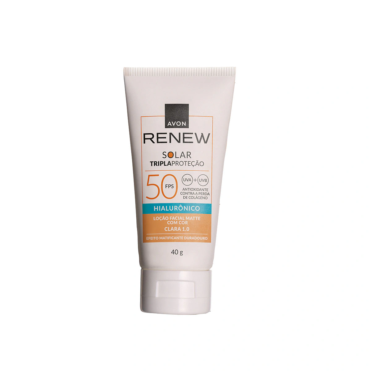 Avon Avon Renew Solar Advance Matte com Cor Clara FPS 50 40g