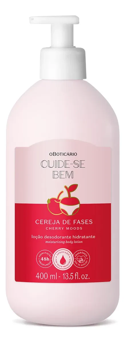 O Boticário Cuide-se Bem Cereja De Fases Loção Corporal 400 mL