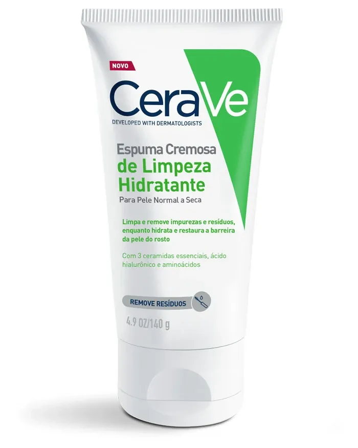CeraVe Espuma Cremosa de Limpeza Hidratante com Ácido Hialurônico