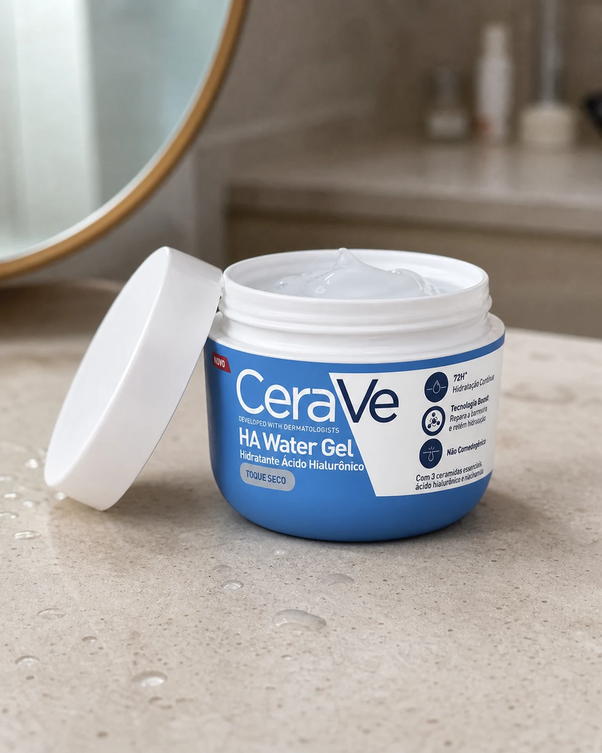 CeraVe HA Water Gel Hidratante Facial Toque Seco