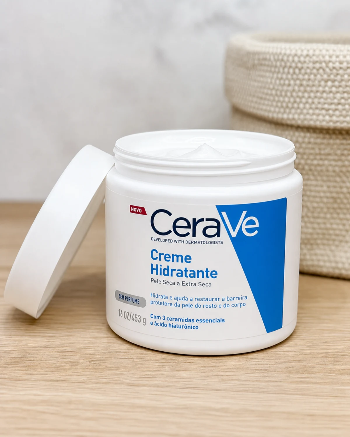 CeraVe Hidratante Facial e Corporal Pele Seca Sem Fragrância