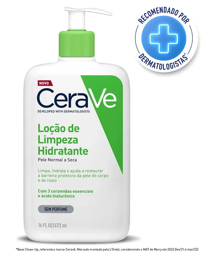 CeraVe Loção de Limpeza Hidratante de Banho Sem Espuma