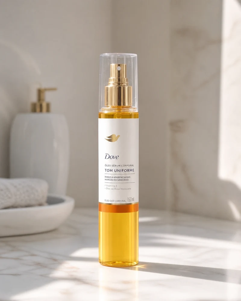 Dove Dove Óleo Corporal Sérum Tom Uniforme Vitamina E e Óleo de Rosa Mosqueta 150ml