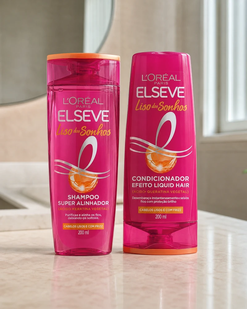 Elseve Liso dos Sonhos kit shampoo e condicionador 400 ml