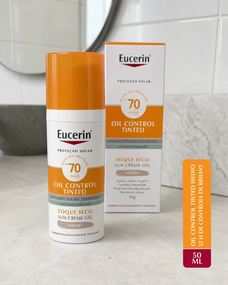 Eucerin Oil Control Tinted FPS 70 Médio 50ml