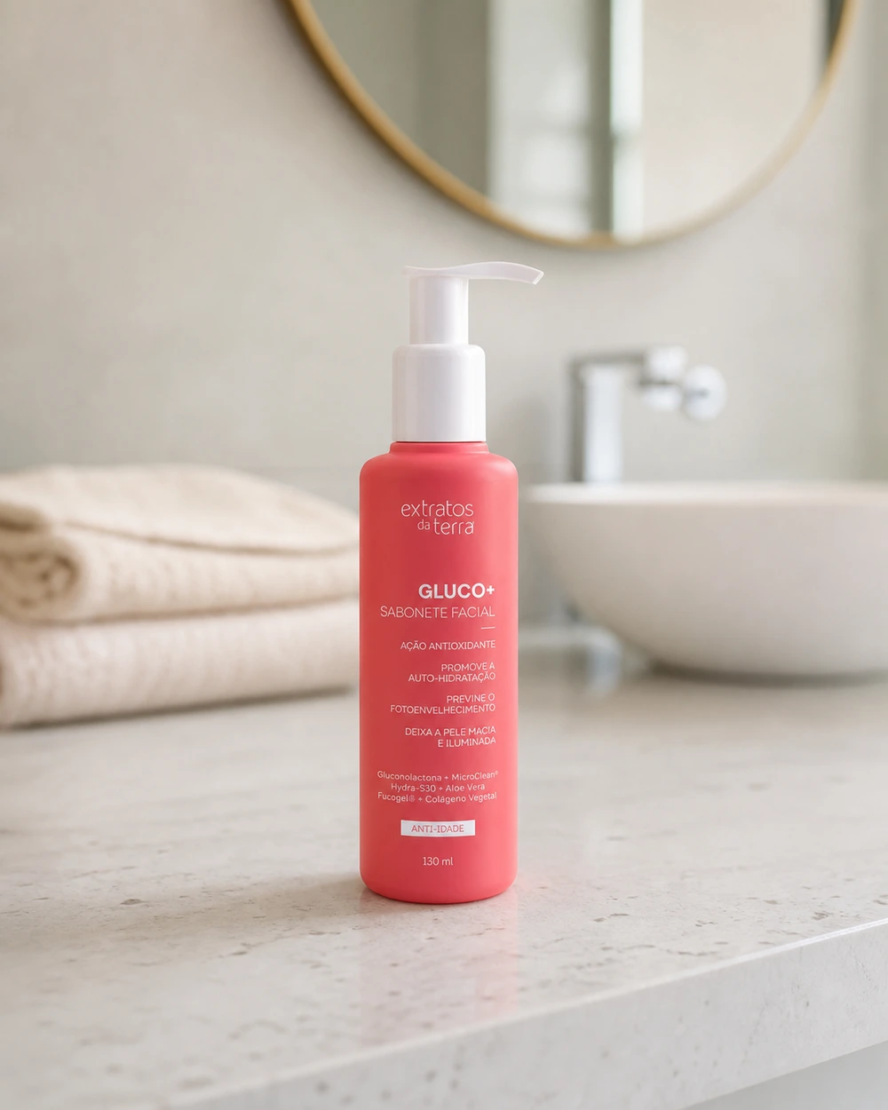 Extratos da Terra Sabonete Facial Anti-idade Gluco+ 130ml