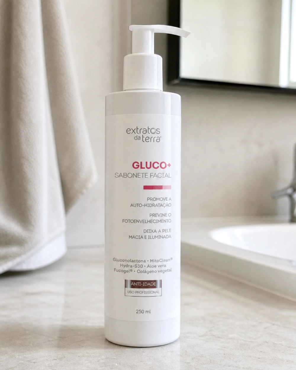 Extratos da Terra Sabonete Facial Anti-idade Gluco+ 250ml
