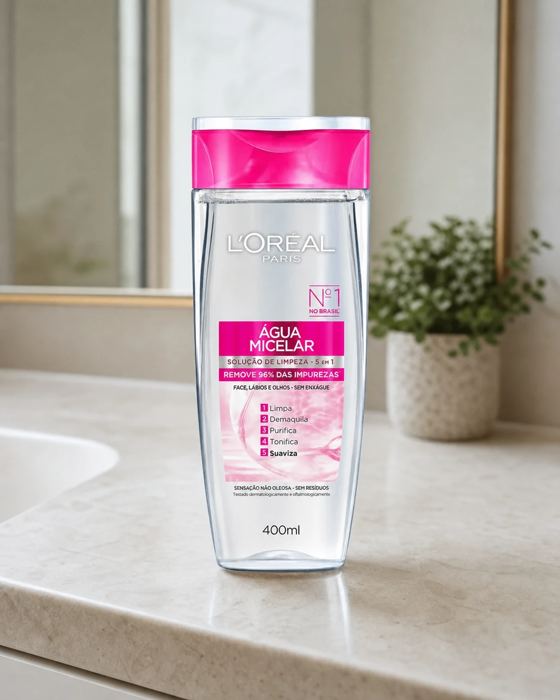 L'Oréal Paris Dermo Expertise Água Micelar Solução de Limpeza 5 em 1 400ml