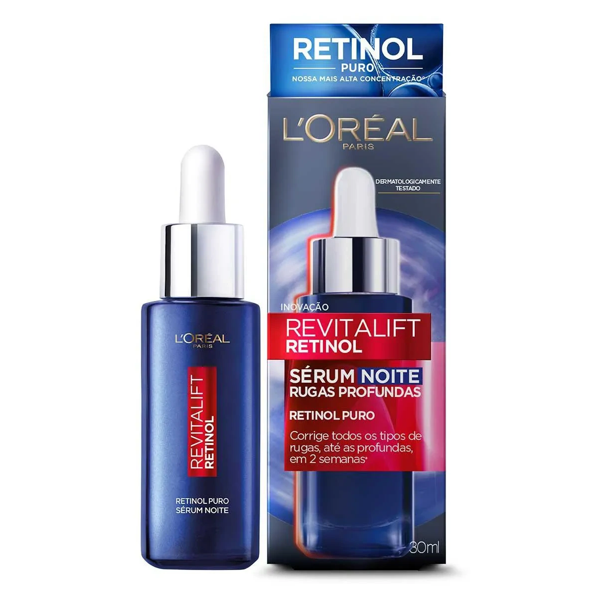 L'Oréal Paris Revitalift Sérum Facial Noturno com Retinol Puro 30ml