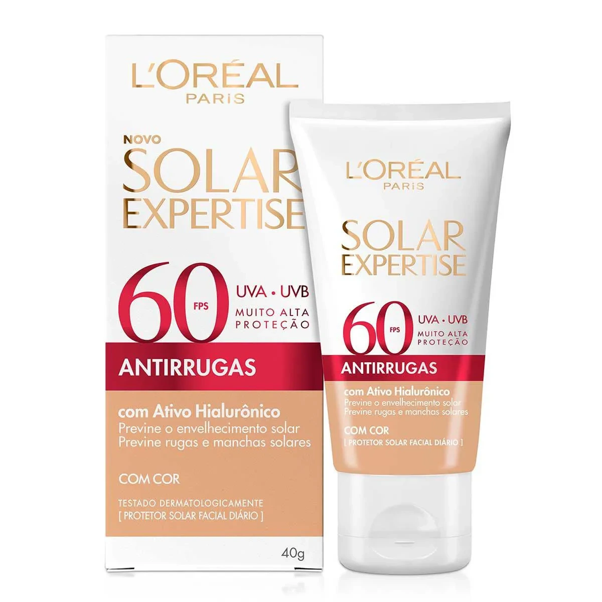 L'Oréal Paris L'Oréal Paris Solar Expertise Antirrugas Com Cor FPS 60, 40g