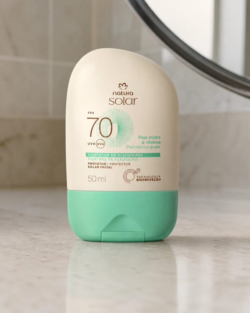 Natura Protetor Solar Facial Natura Fotoequilíbrio Antioleosidade FPS70 50ml
