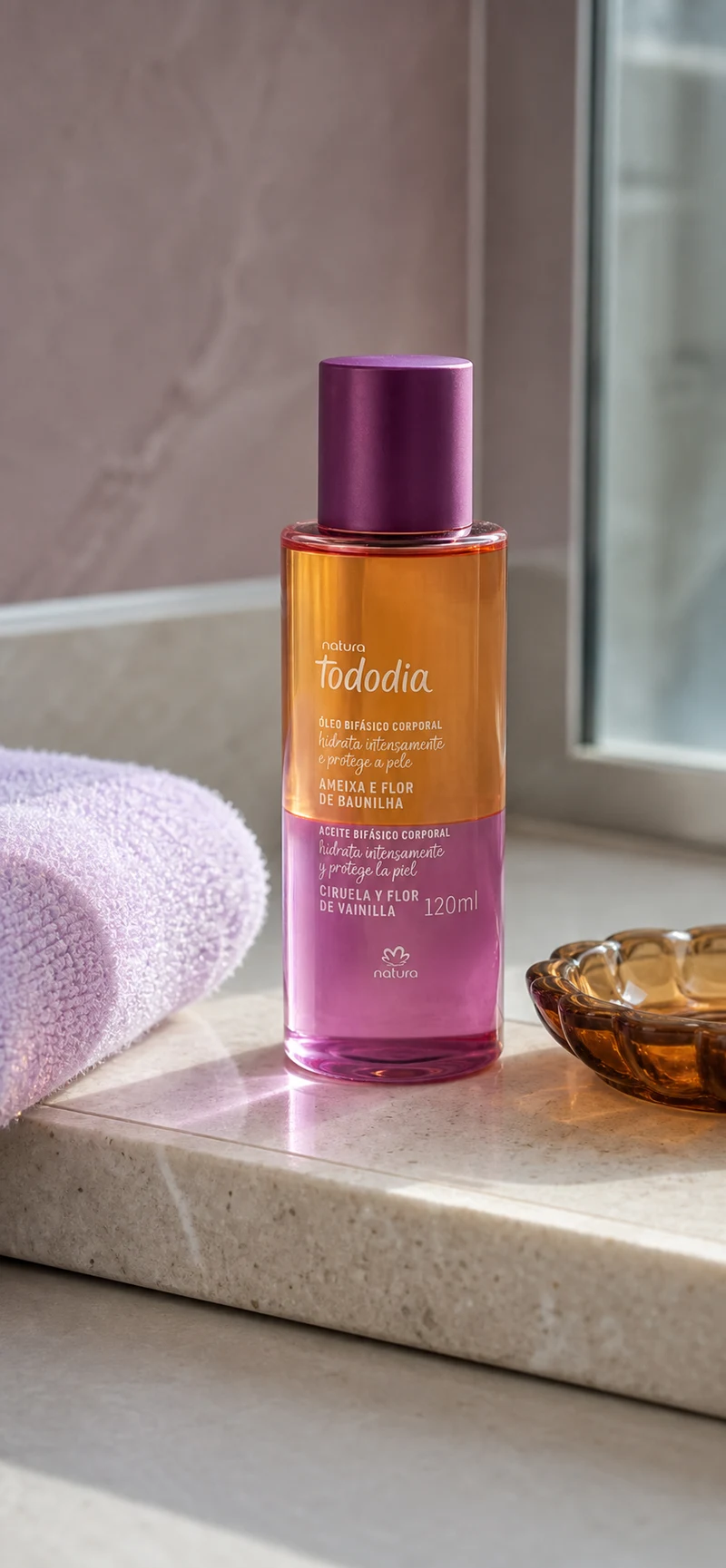 Natura Natura Óleo Bifásico Corporal Tododia Ameixa e Flor de Baunilha 120ml