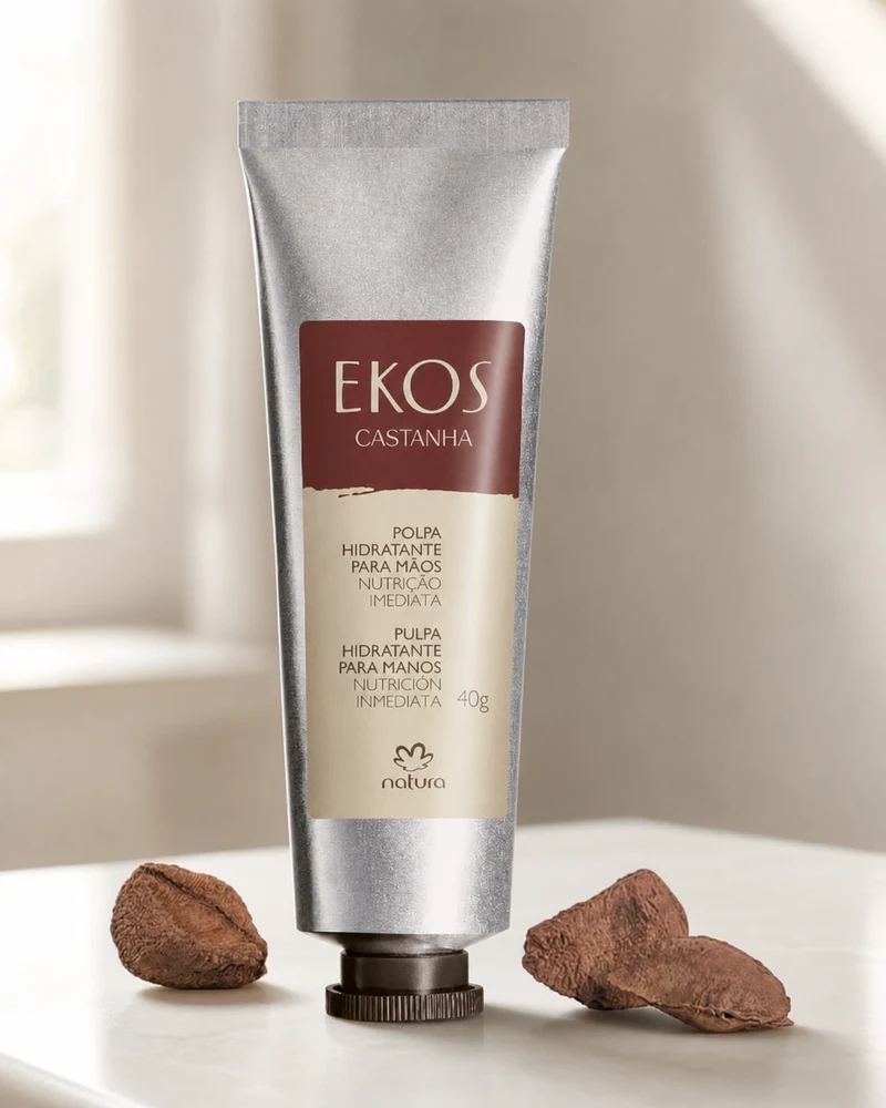 Natura Natura Polpa Hidratante Para as Mãos Castanha Ekos 40g