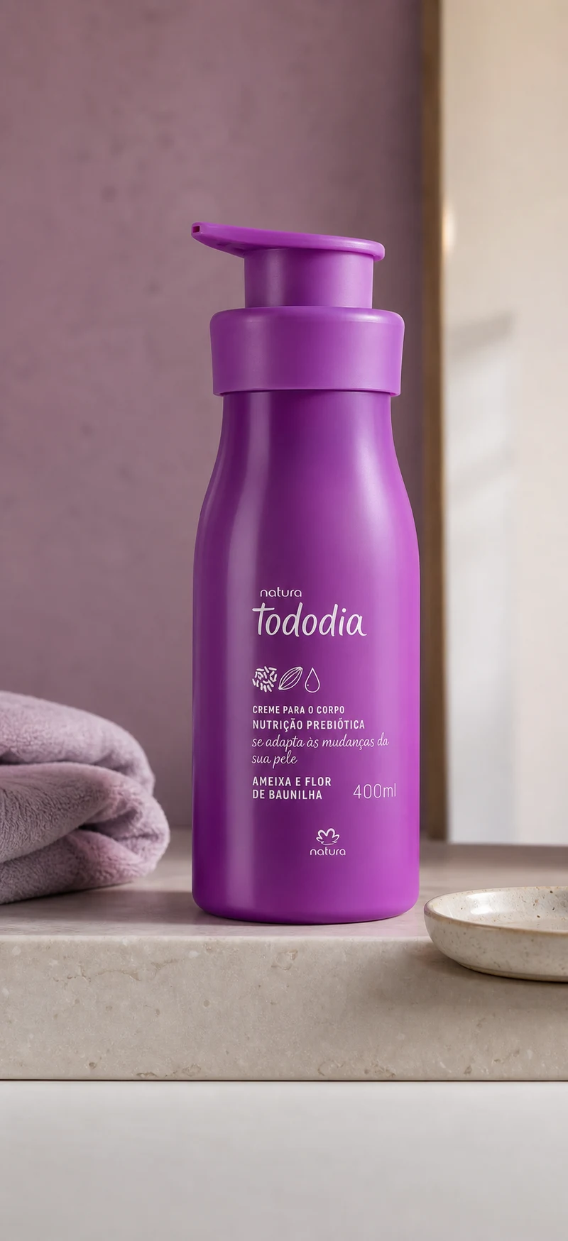 Natura Natura Tododia Creme Hidratante Corporal Ameixa e Flor de Baunilha 400ml