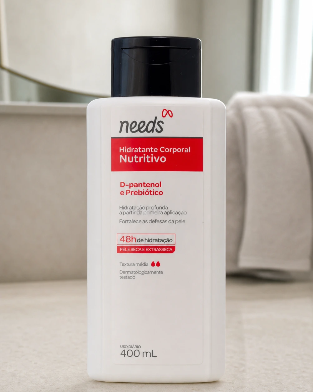 Needs Loção Hidratante Corporal Needs Nutritivo, 400ml