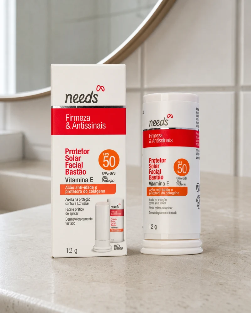 Needs Needs Protetor Solar Facial Bastão FPS 50, 12g
