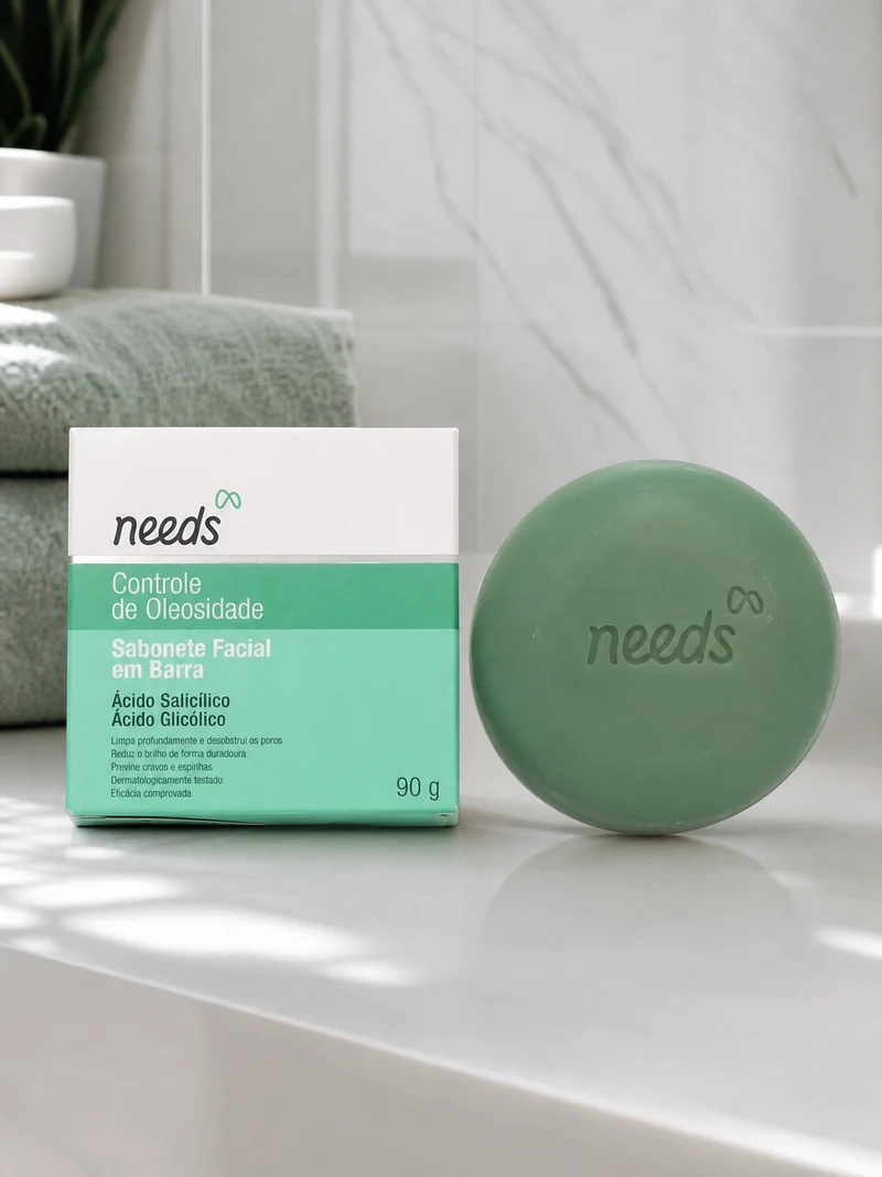 Needs Sabonete Facial em Barra Needs Controle de Oleosidade, 90g