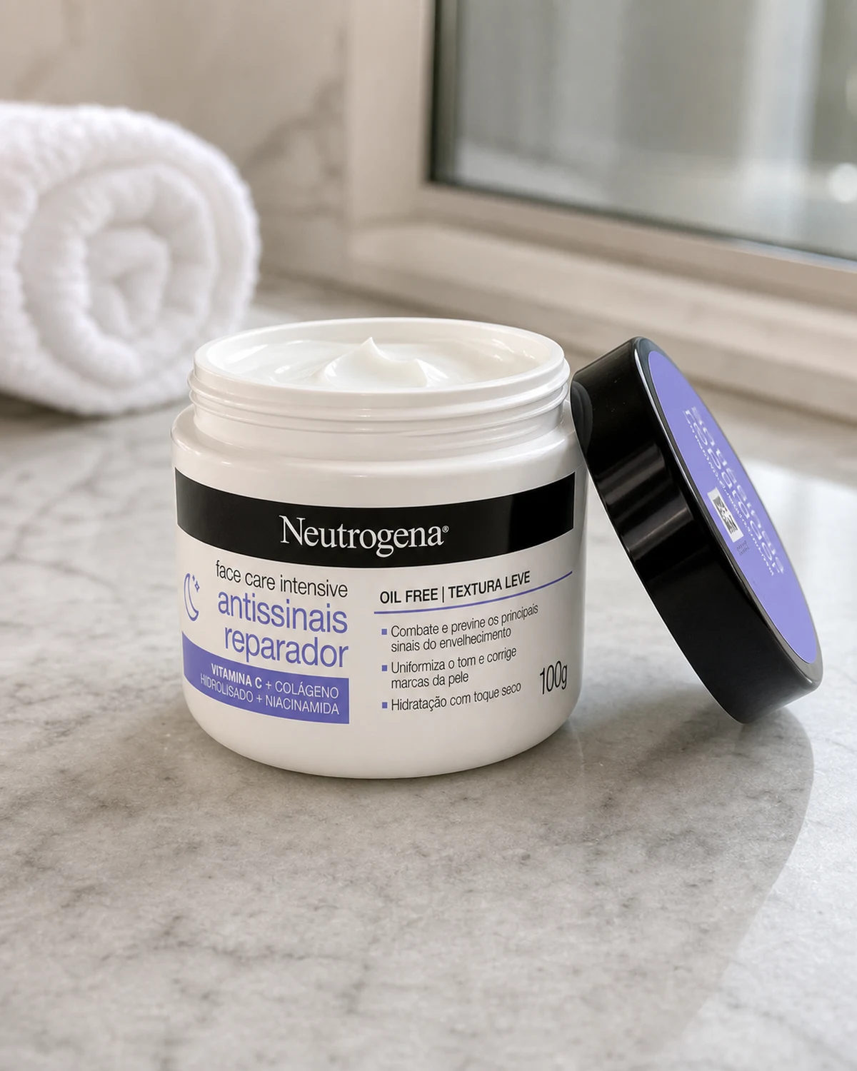 Neutrogena Creme Facial com Vitamina C e Colágeno — 100 g