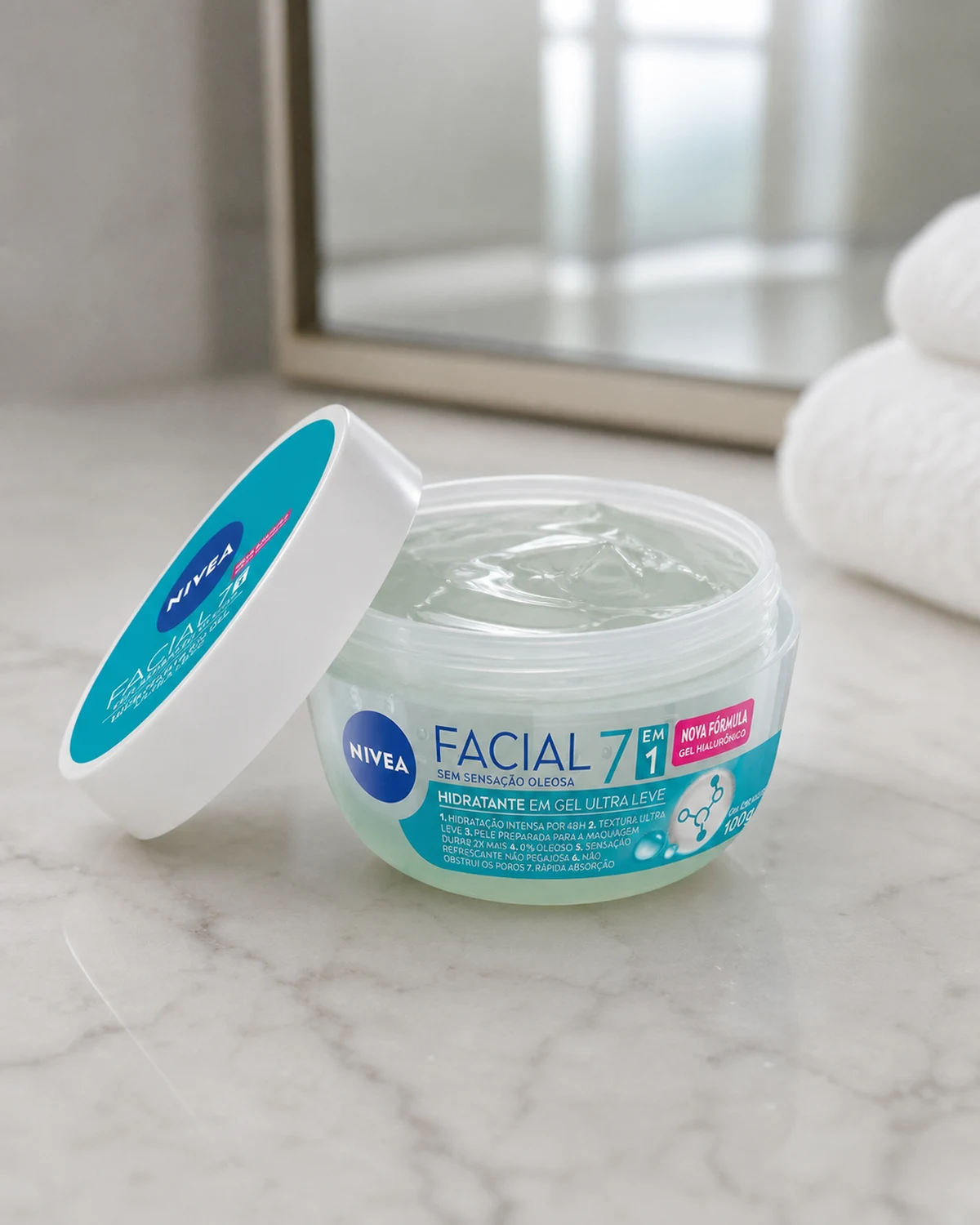 Nivea Hidratante Facial em Gel Ultraleve 7 em 1 100g