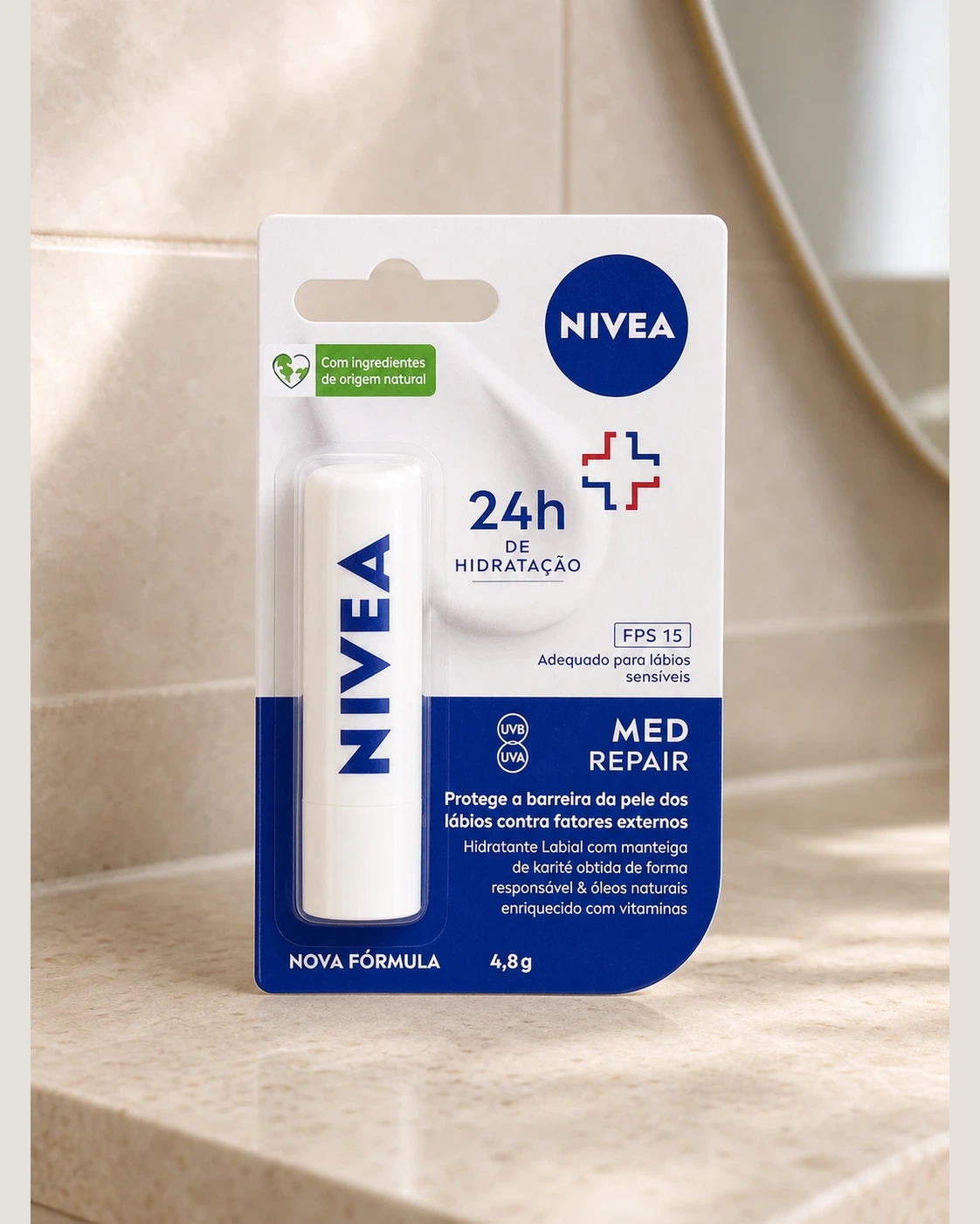 Nivea Med Repair protetor labial FPS 15, 4,8 g