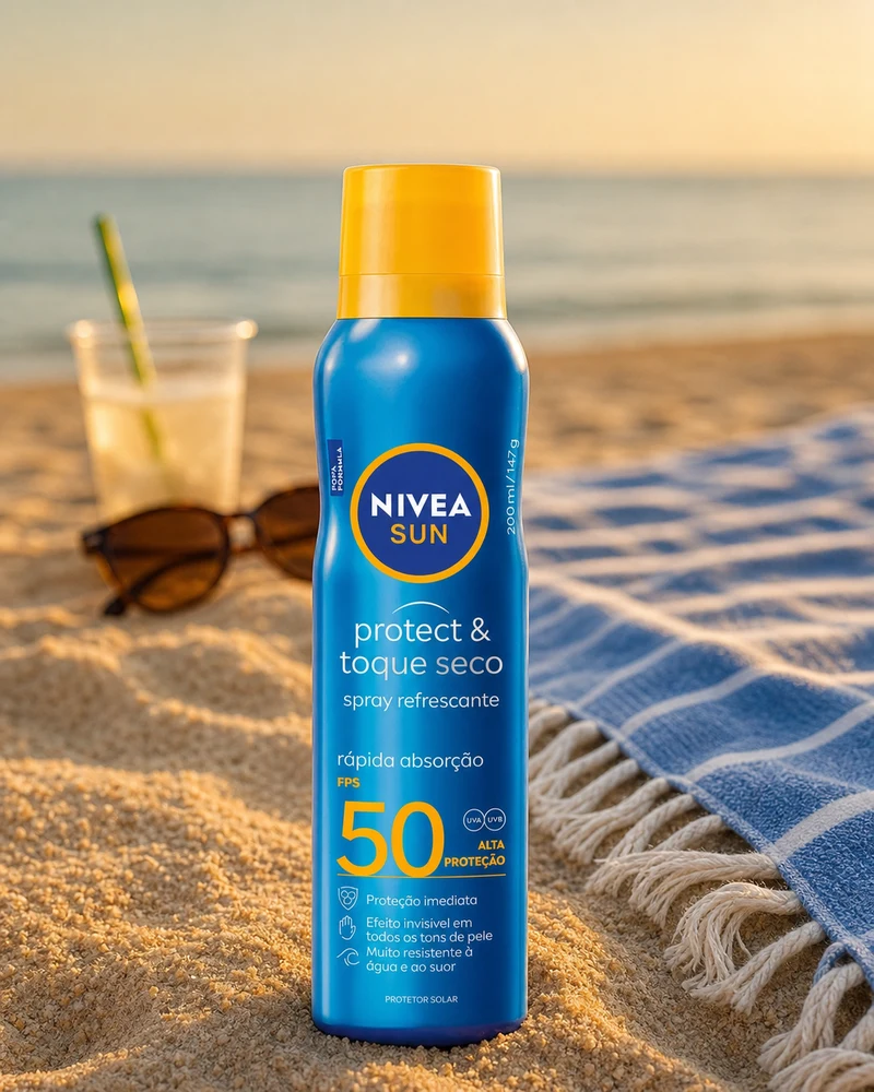 Nivea Nivea Sun Spray Protect & Toque Seco FPS 50, 200ml