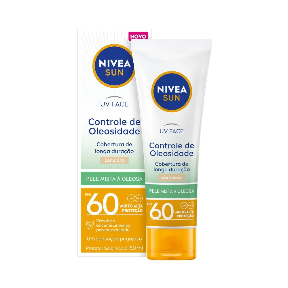 Nivea SUN UV Face Controle de Oleosidade Cor Clara FPS60 50ml