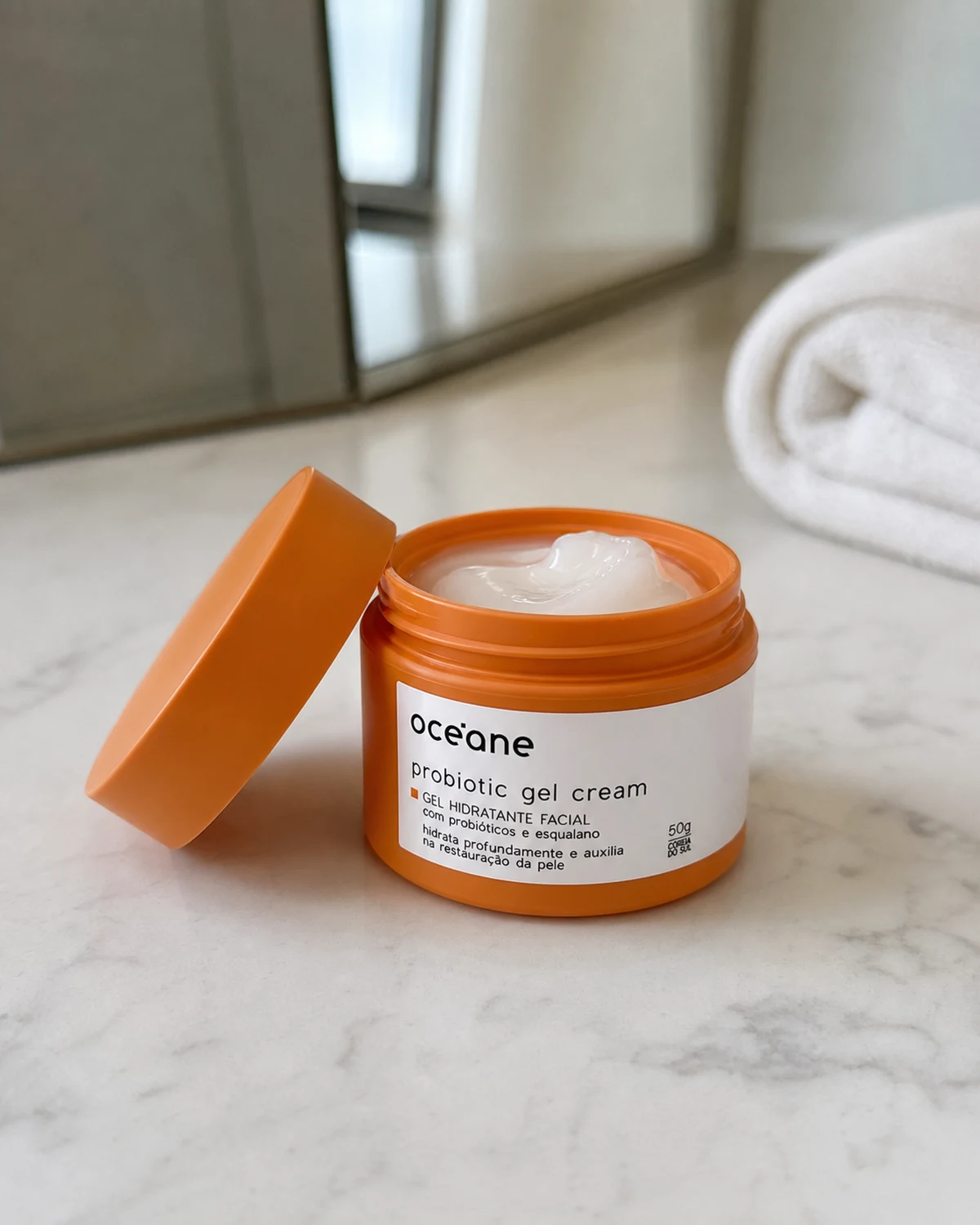 Océane Gel Facial com Probióticos e Esqualano Probiotic Gel Cream 50g
