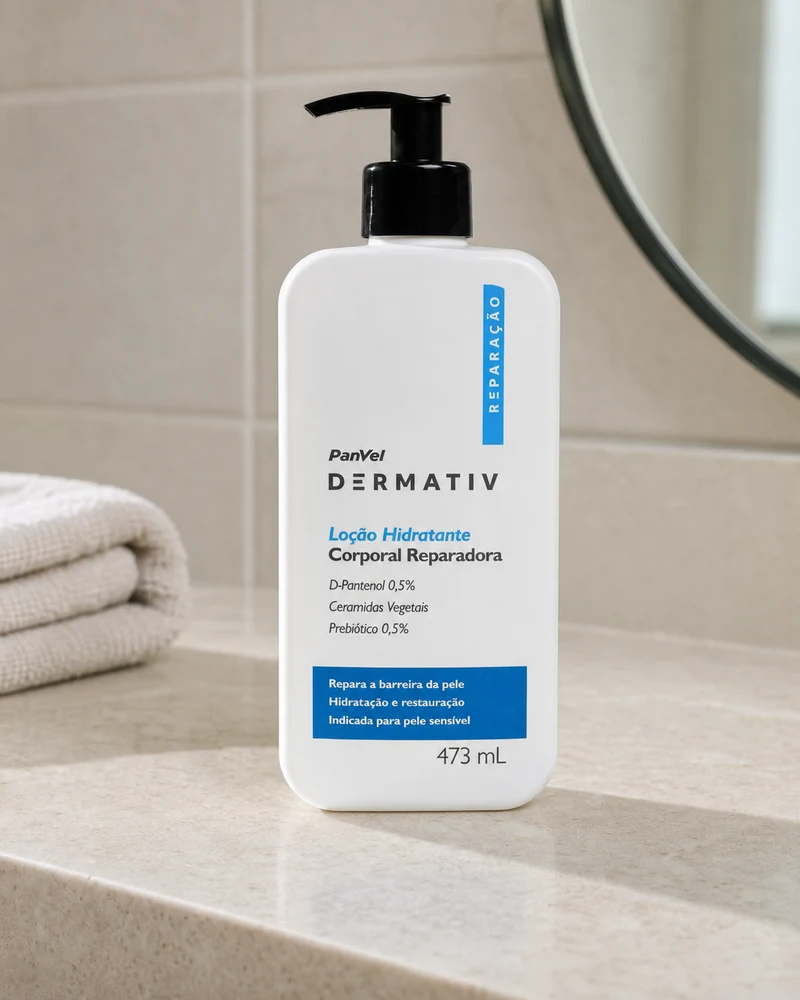 Panvel Dermativ Loção Hidratante Corporal Panvel Dermativ Reparação, 473ml