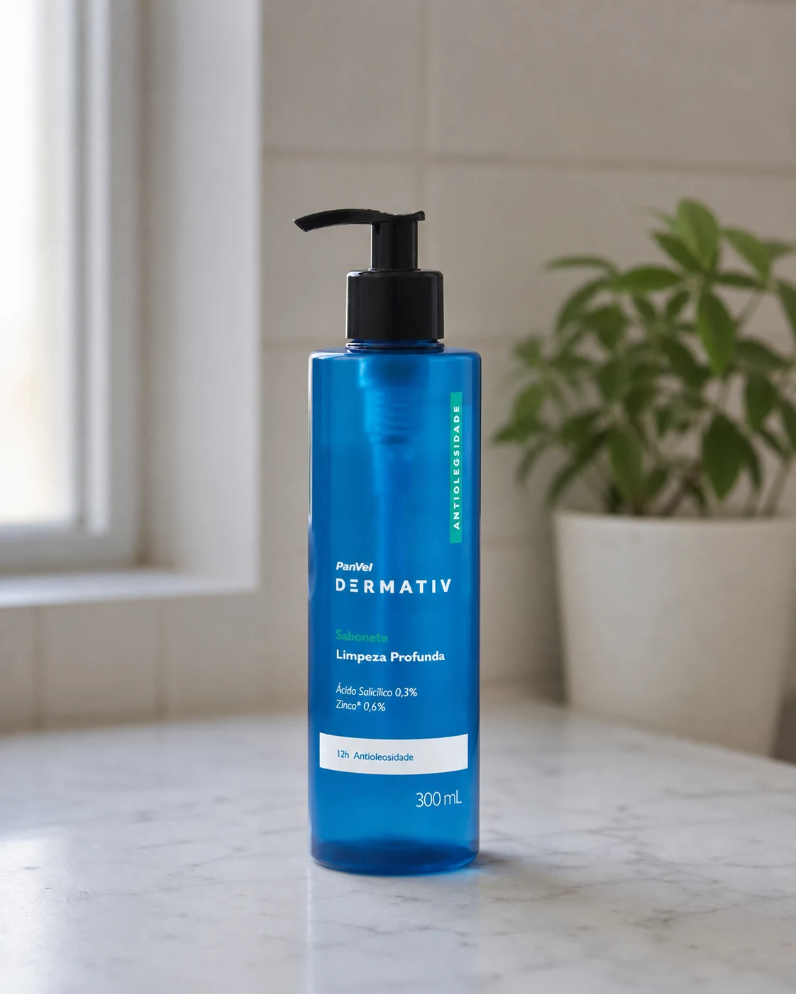Panvel Dermativ Sabonete Líquido Facial Ácido Salicílico 0,3% + Zinco 0,6% Panvel Dermativ, 300ml