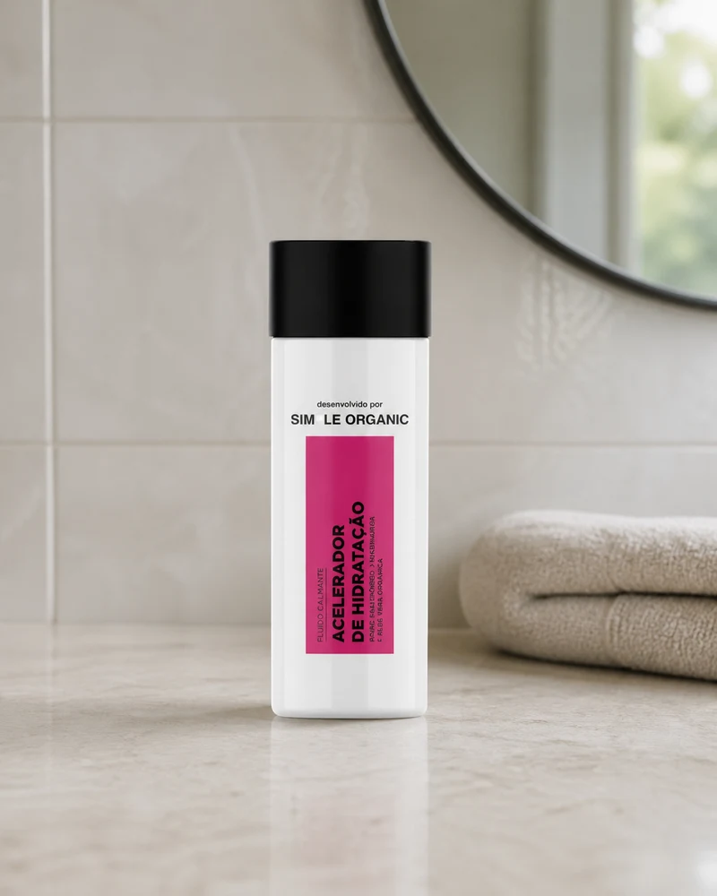 Simple Organic Fluido Calmante Acelerador de Hidratação 120ml