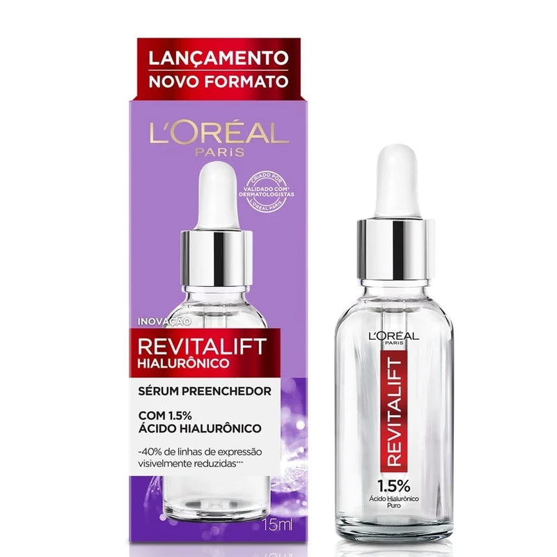 Revitalift Sérum Preenchedor Ácido Hialurônico 1,5% 15ml - Comparativo de preços e especificações no Tá Comparado