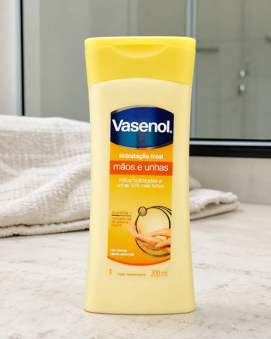 Vasenol loção corporal hidratante para mãos e unhas 200 ml