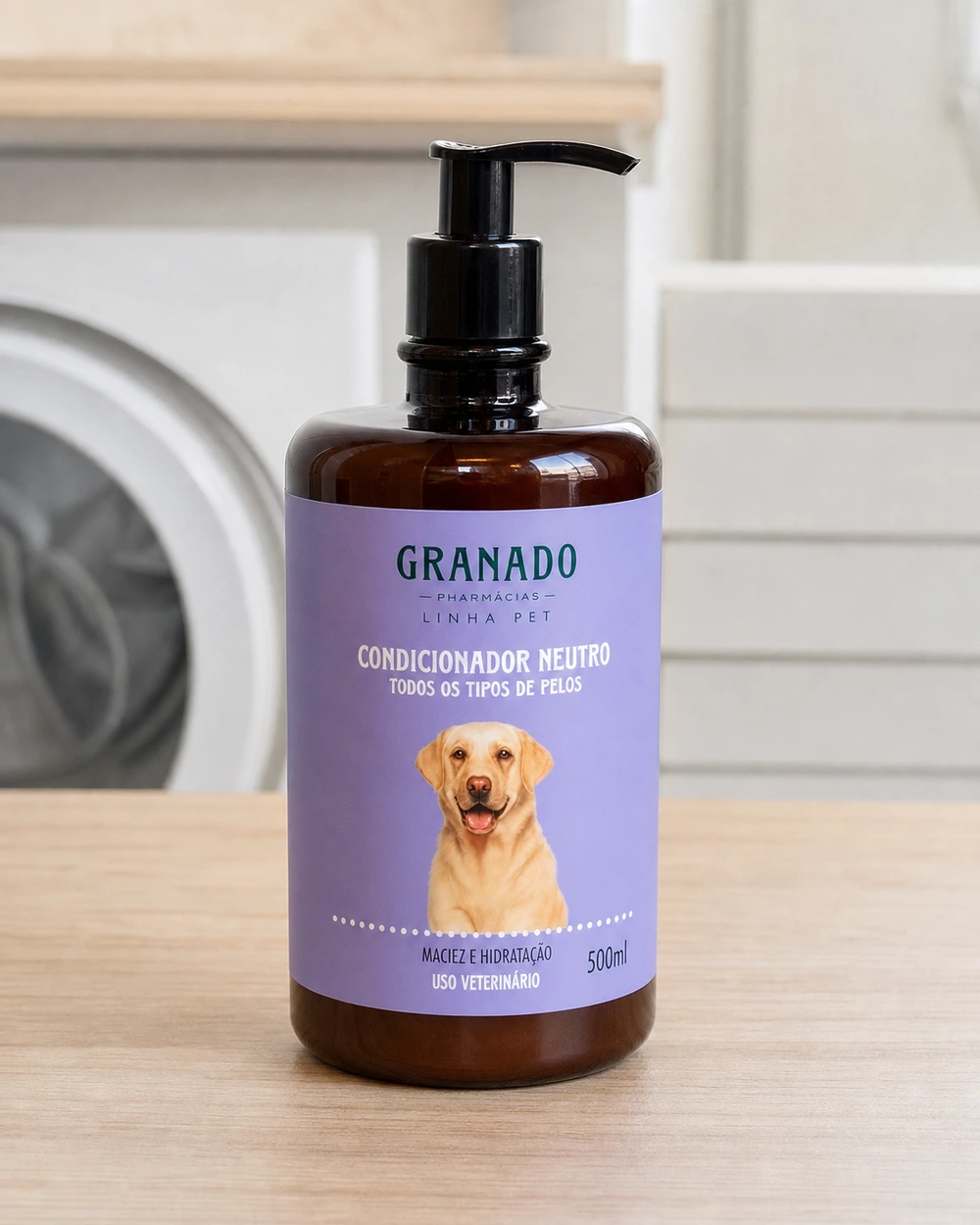 Condicionador Granado Pet Neutro para cães e gatos, frasco de 500ml