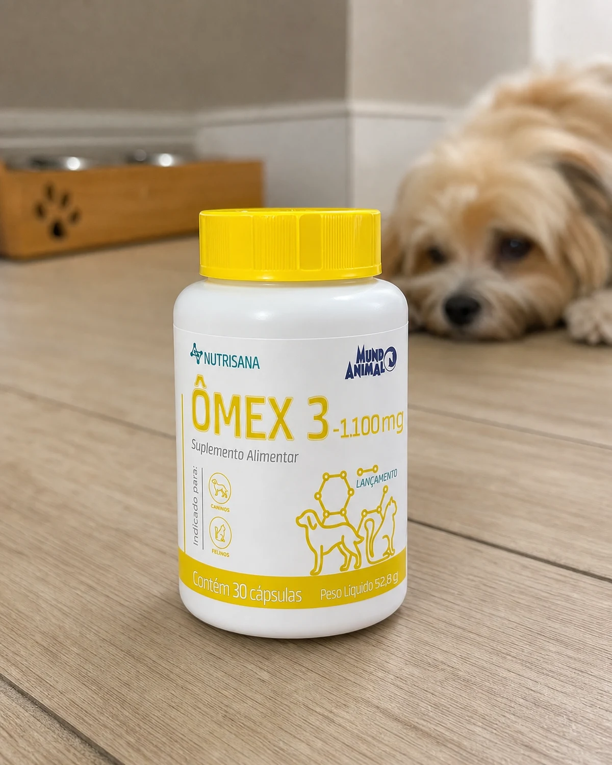 Mundo Animal Omex 3 Ômega 3 1100 mg, trinta comprimidos
