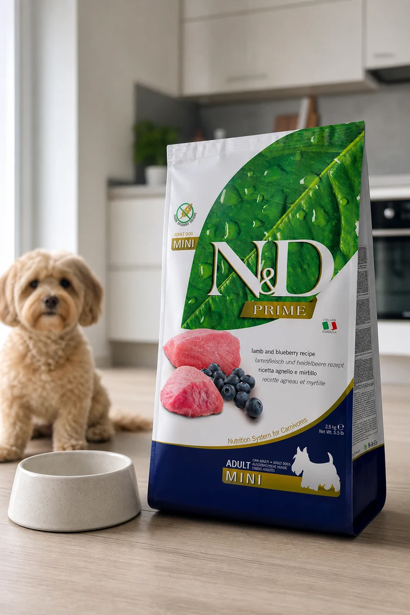 N&D (Farmina) N&D Prime Cordeiro Cães Adultos Raças Mini, 2,5kg
