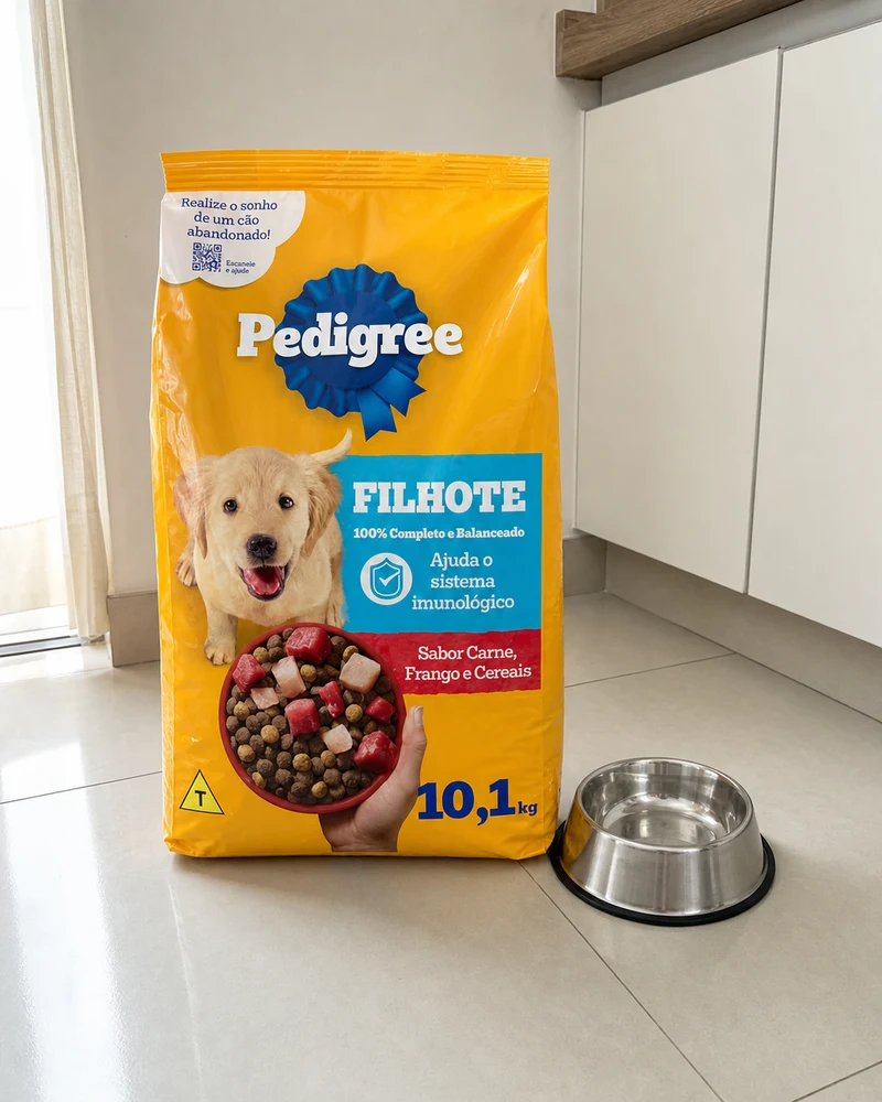 Pedigree Pedigree Carne Frango e Cereais Cães Filhotes, 10,1kg