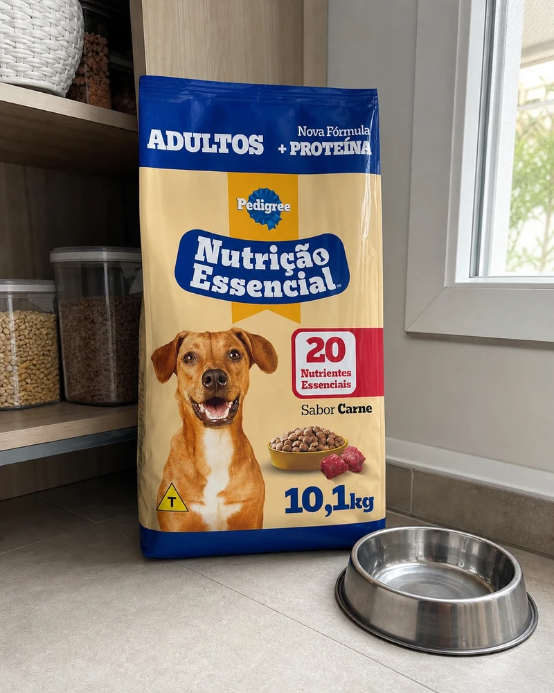 Pedigree Pedigree Nutrição Essencial Carne Cães Adultos, 10,1kg