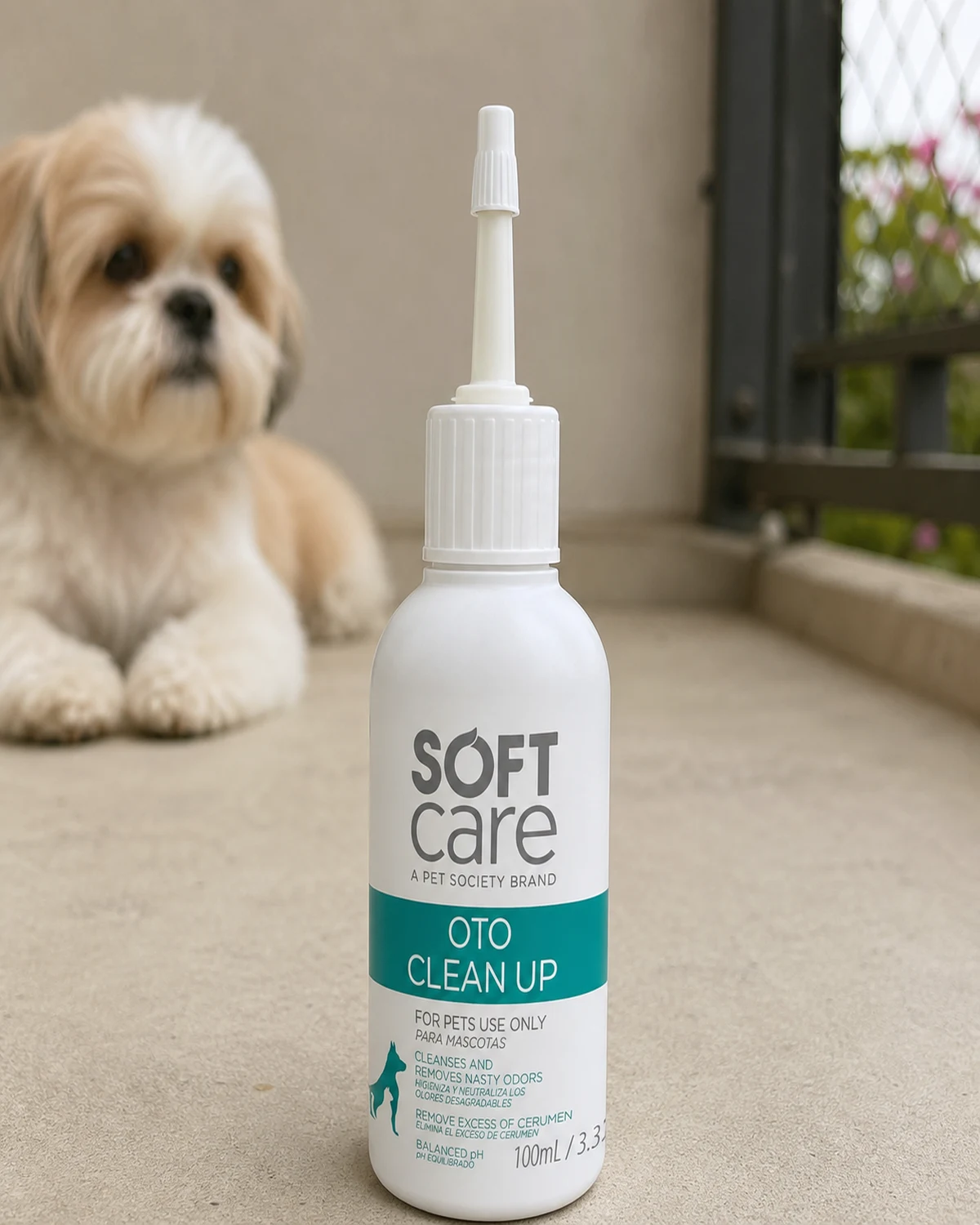 Pet Society Soft Care Oto Clean Up limpeza de orelhas 100 ml