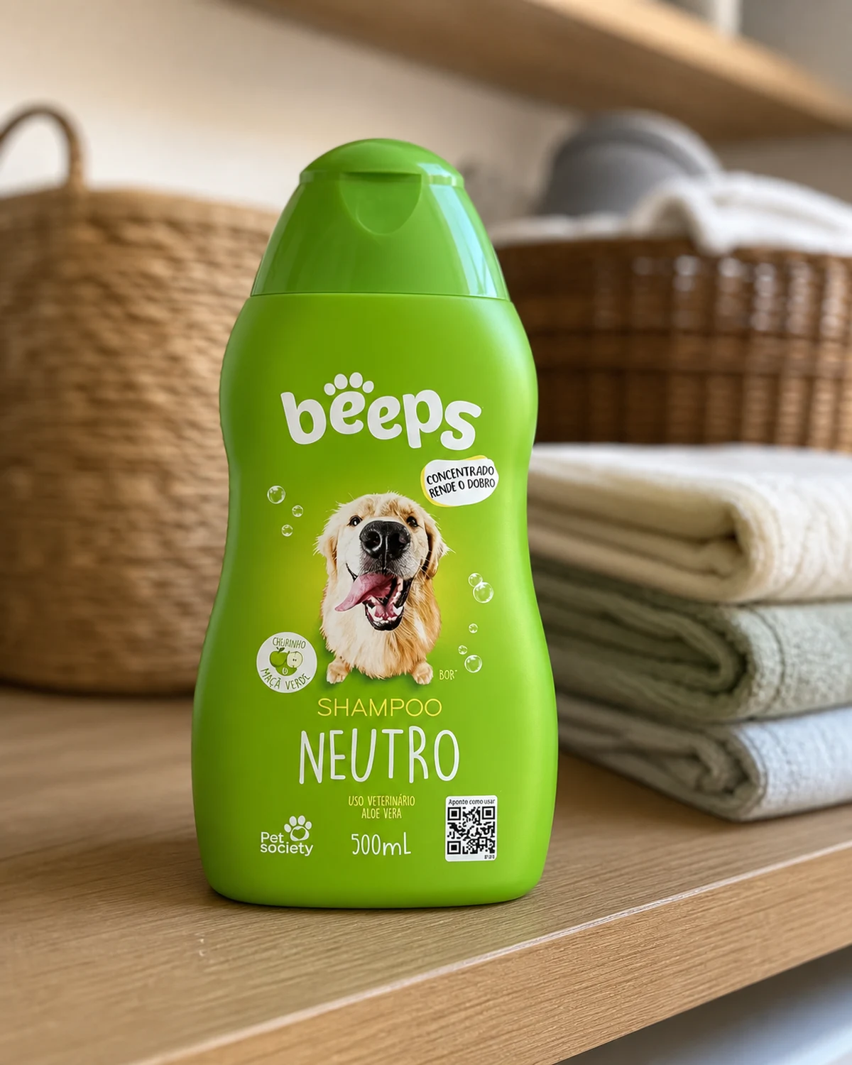 Pet Society Beeps shampoo neutro Maçã Verde 500 ml