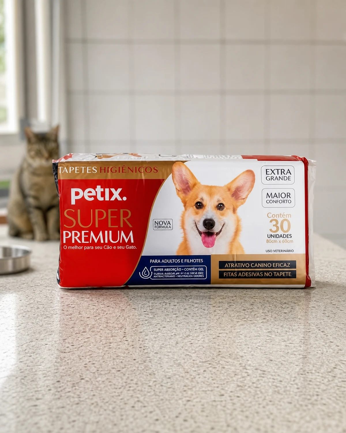 Petix tapete higiênico Super Premium, trinta unidades