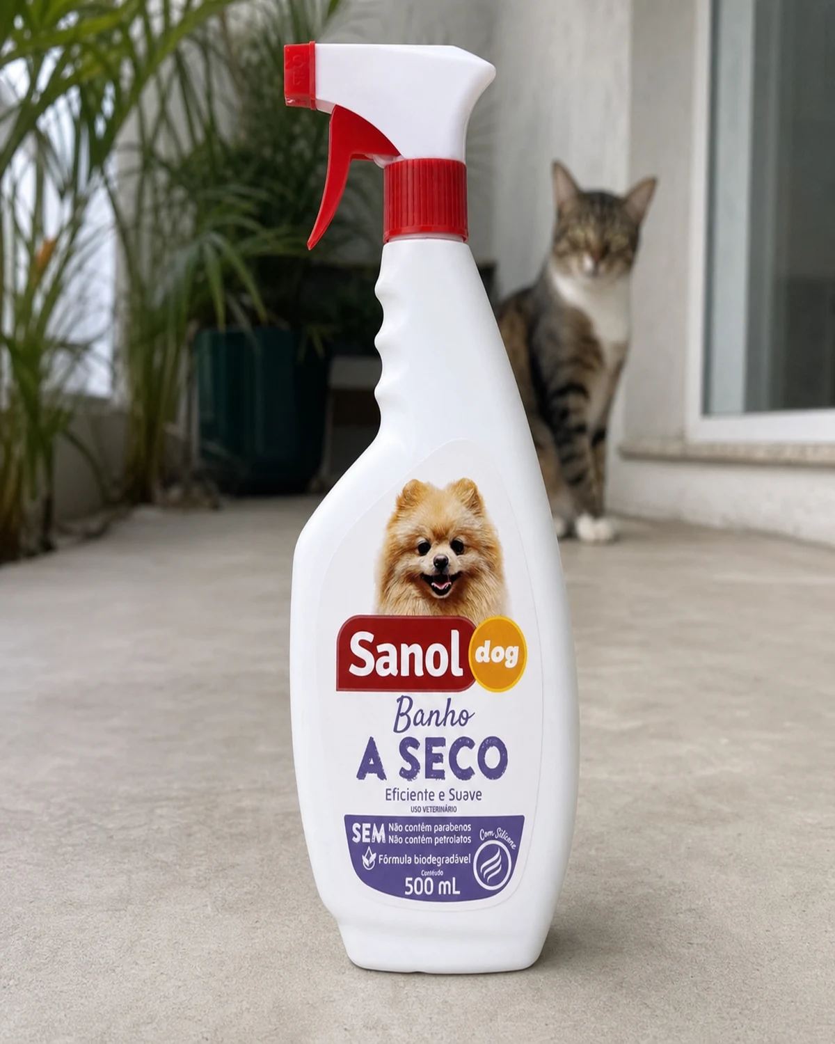 Sanol Dog banho a seco suave 500 ml