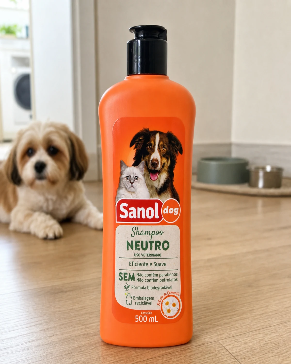 Sanol Dog shampoo neutro para cães e gatos 500 ml