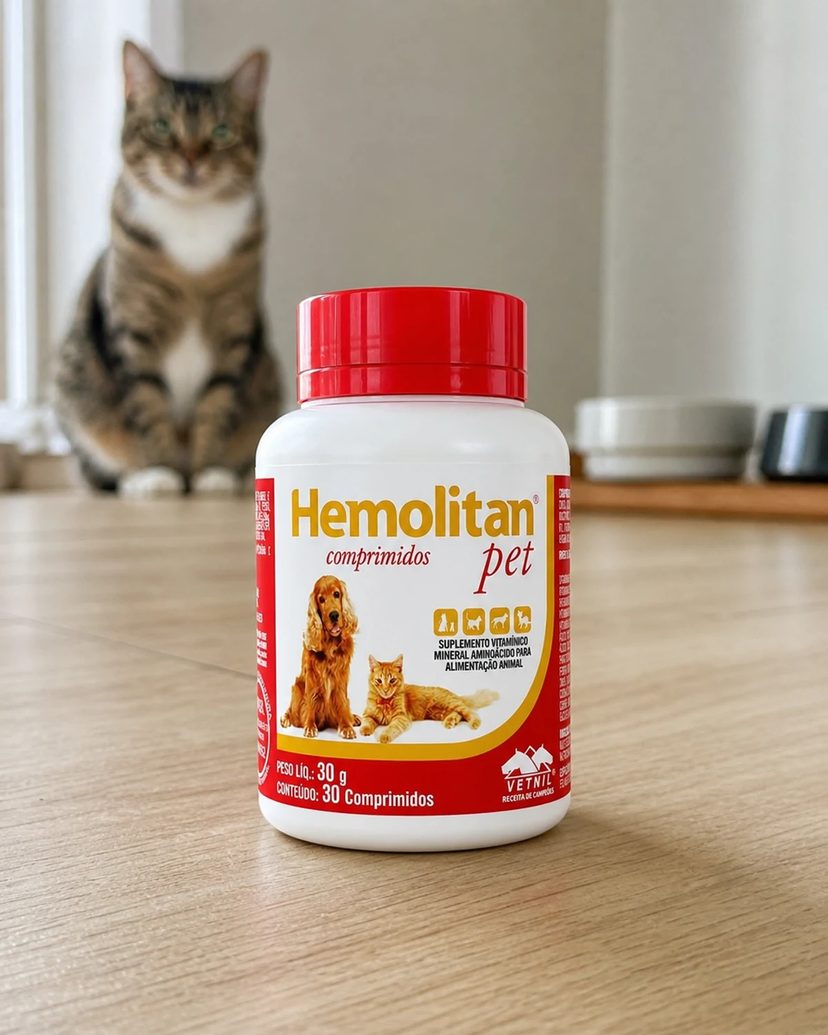 Vetnil Hemolitan Pet suplemento vitamínico 30 comprimidos