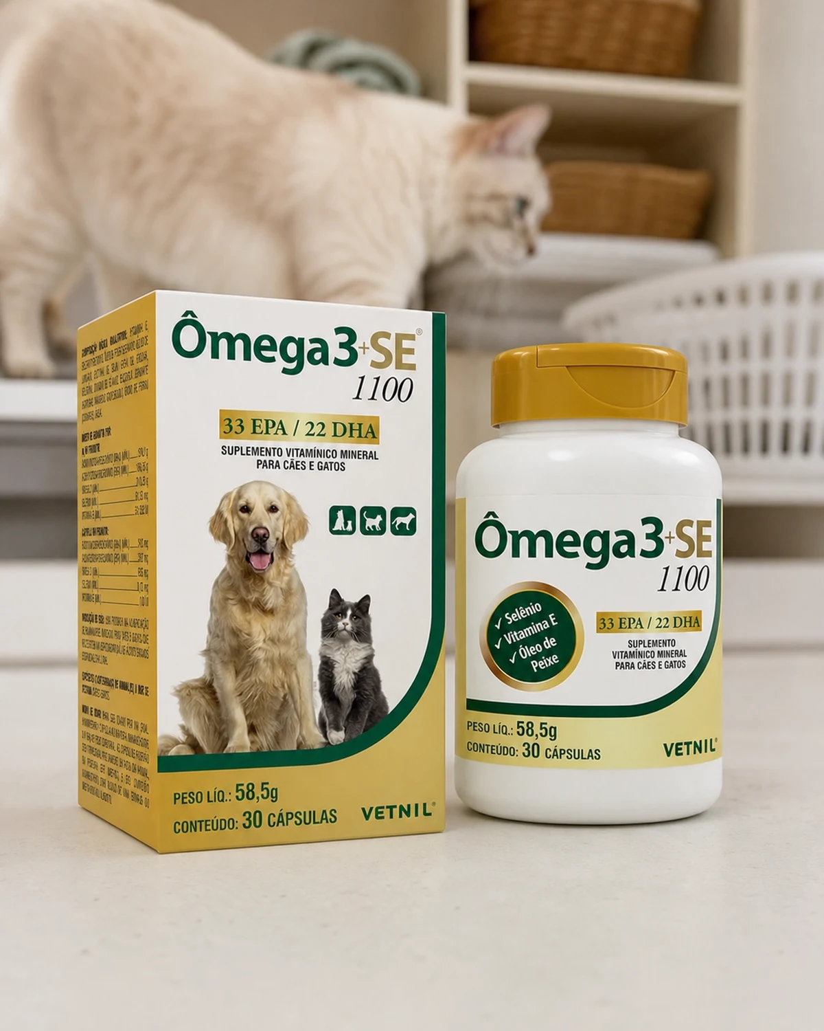 Vetnil Ômega 3 mais Se 1100, trinta cápsulas