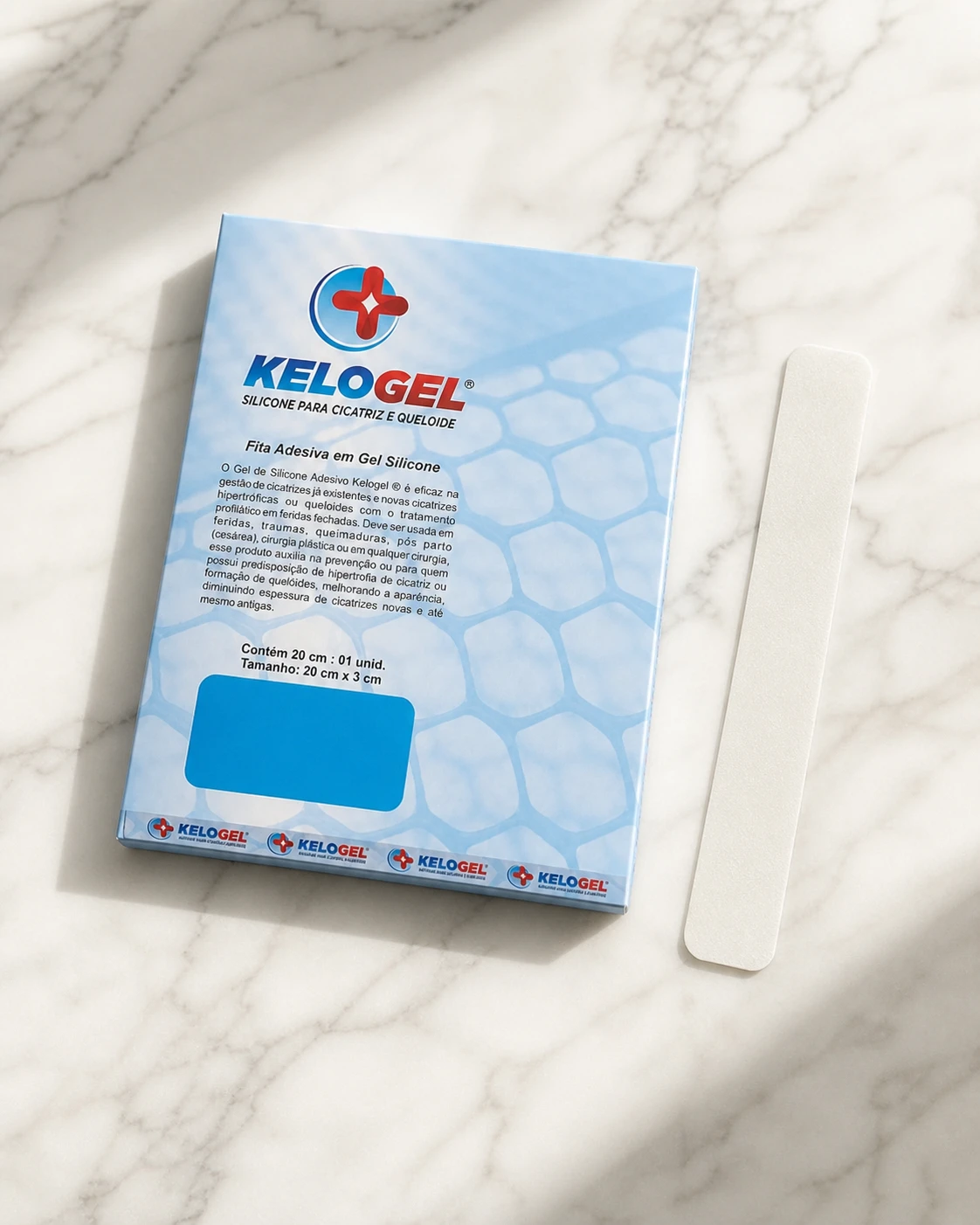 Fita de silicone para cicatriz Kelogel 20 x 3 cm